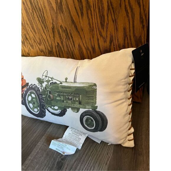 Tommy Bahama Tractor Hauling Pumpkins Decorative Pillow 9” X 23” - Picture 2 of 12